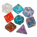 Sirius Dice Cancer Awareness Dice Set 8 Piece Polyhedral Dice Set ($10 donated to Mary Potter Hospice) - Bea DnD Games