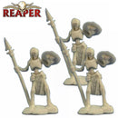 Skeleton Guardian Spearman - Dark Heaven Bones Unpainted Miniatures by Reaper Miniatures - Bea DnD Games