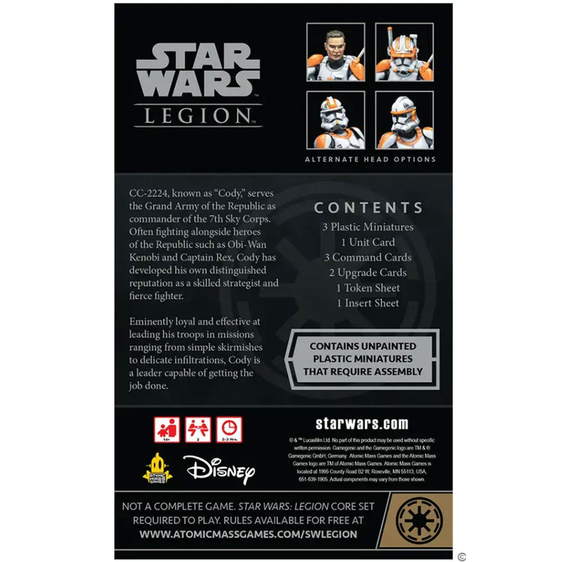 Star Wars Legion Clone Commander Cody Expansion - Bea DnD Games