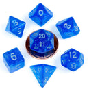 Stardust Blue Mini Polyhedral Dice Set - Bea DnD Games