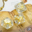 Steampunk Artificer - 7 Piece Polyhedral Dice Set + Dice Bag - Bea DnD Games