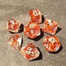 Sunrise Butterfly - 7 Piece Polyhedral Dice Set + Dice Bag - Bea DnD Games