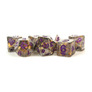 Suspended Treasure - 7 Piece Polyhedral Dice Set + Dice Bag - Bea DnD Games