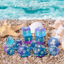 Tahiti Twilight 14pc Dice Set by Kraken Dice + Dice Bag - Bea DnD Games