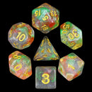 Tectonic Break - 7 Piece Polyhedral Dice Set + Dice Bag - Bea DnD Games
