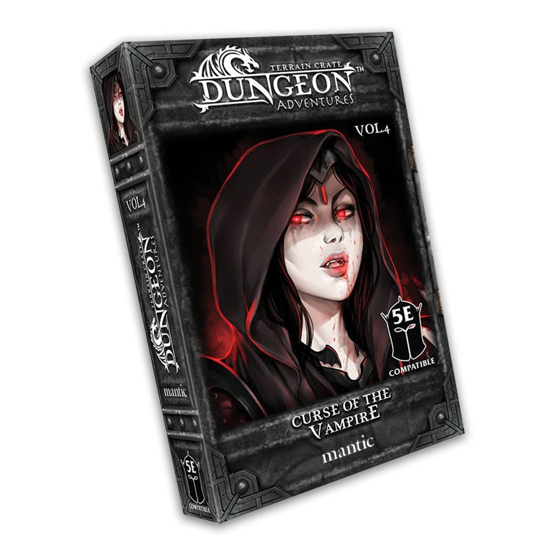 TerrainCrate: Dungeon Adventures - Curse of the Vampire - 5e Compatible Adventure and D&D Miniatures - Bea DnD Games