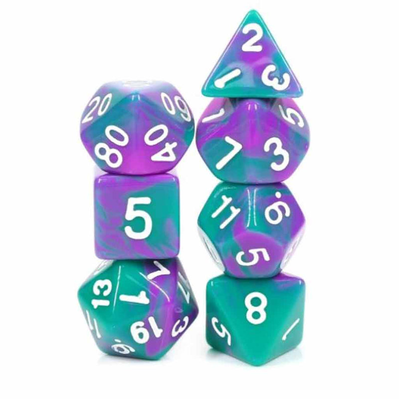 The Joker - 7 Piece Polyhedral Dice Set + Dice Bag - Bea DnD Games