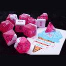 The Original Ice Cream Dice Cream Soda Float 11pc Dice Set( Handcrafted Dice) & Dice Case - Bea DnD Games