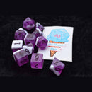 The Original Ice Cream Dice Grape Float 11pc Dice Set( Handcrafted Dice) & Dice Case - Bea DnD Games