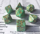 The Original Ice Cream Dice Mint Chocolate Crit (GoldNumbers) 7pc Dice Set( Handcrafted Dice) & Dice Case - Bea DnD Games