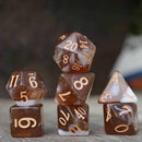 The Original Ice Cream Dice Rootbeer Float 7pc Dice Set( Handcrafted Dice) & Dice Case - Bea DnD Games