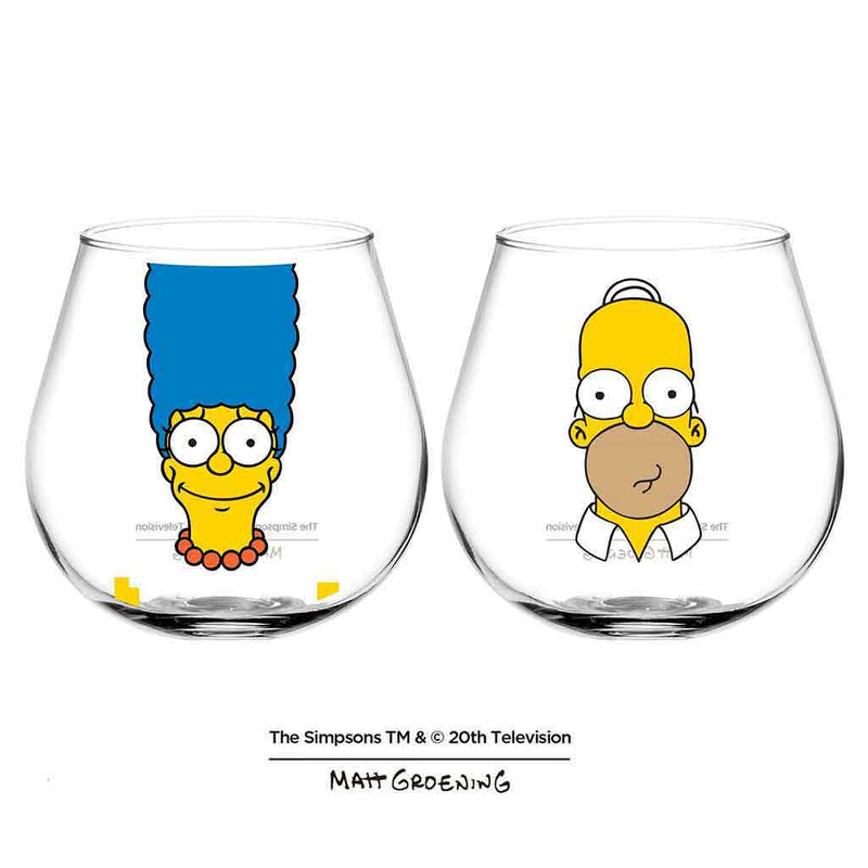The Simpsons Globe Glasses Set of 2 (Marge and Homer) - Bea DnD Games