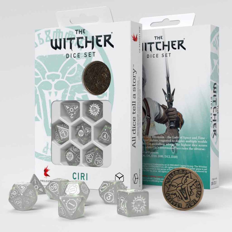 The Witcher Ciri - The Lady of Space and Time Dice Set (with coin) by Q Workshop - Bea DnD Games