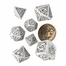 The Witcher Dice Set Geralt - The White Wolf Dice Set (with coin) by Q Workshop - Bea DnD Games