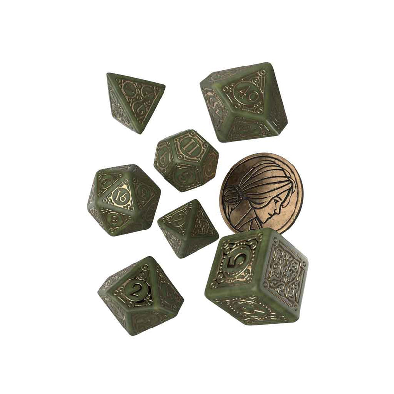 The Witcher Triss - the Fourteenth of the Hill Dice Set (with coin) by Q Workshop - Bea DnD Games