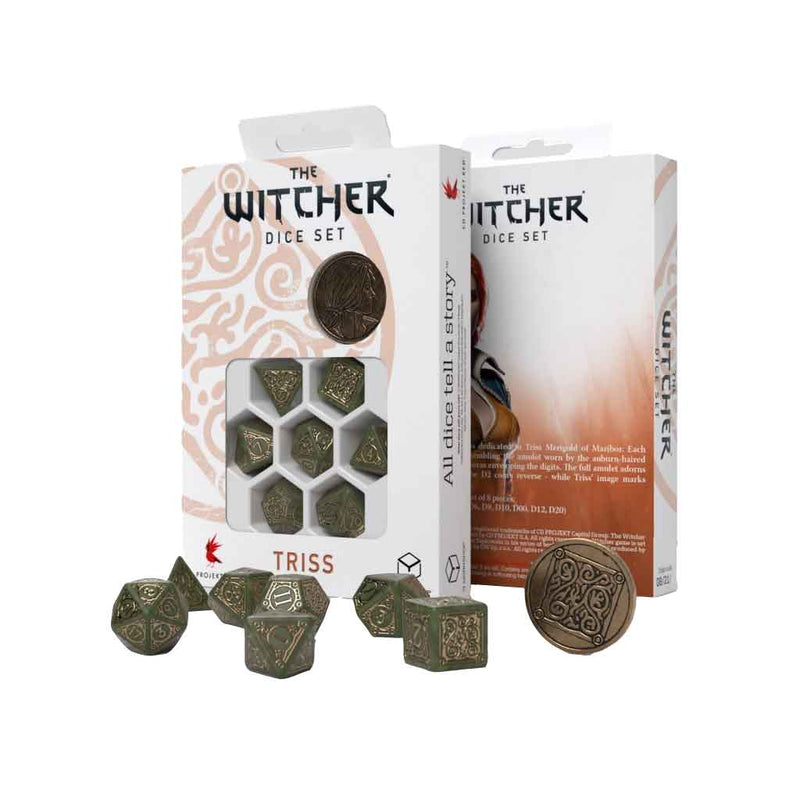 The Witcher Triss - the Fourteenth of the Hill Dice Set (with coin) by Q Workshop - Bea DnD Games