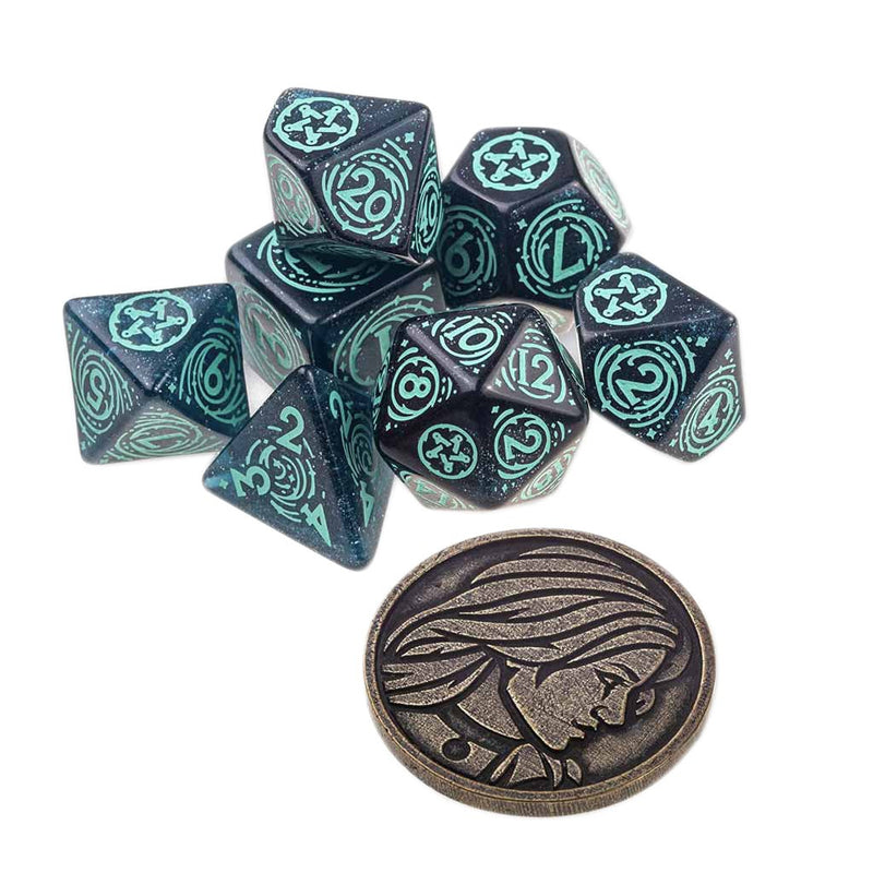 The Witcher Yennefer - Sorceress Supreme Dice Set (with coin) by Q Workshop - Bea DnD Games