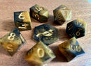 Tiger Eye - New Zealand Made Handcrafted Dice Set by Tui Dice - Bea DnD Games