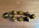 Tiger Eye - New Zealand Made Handcrafted Dice Set by Tui Dice - Bea DnD Games