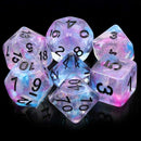 Titania's Dream - 7 Piece Polyhedral Dice Set + Dice Bag - Bea DnD Games