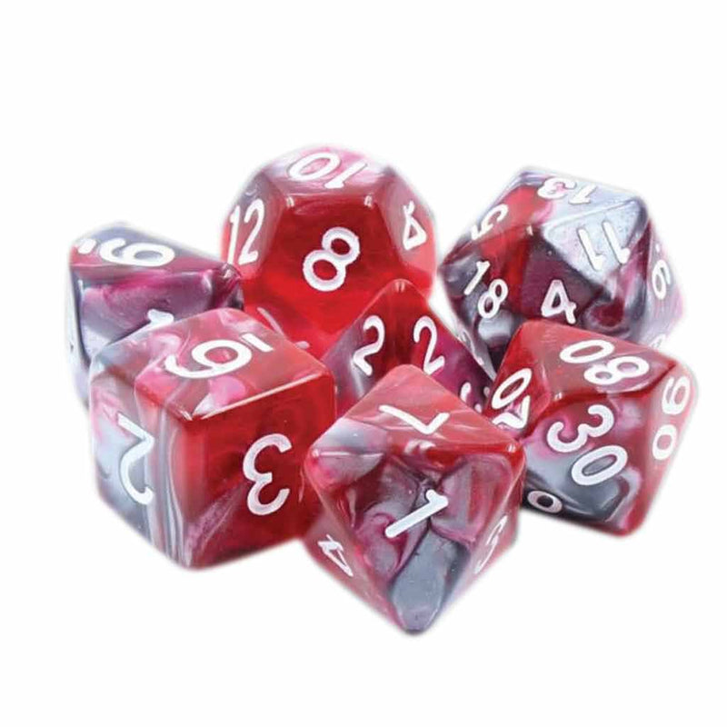 Titans Favour - 7 Piece Polyhedral Dice Set + Dice Bag - Bea DnD Games