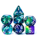 Tranquil Tide - 7 Piece Polyhedral Dice Set + Dice Bag - Bea DnD Games