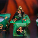Treasure of the Swamp Witch Handcrafted Sharp Edge Dice Set & Dice Case - Bea DnD Games