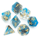Twilight Haze - 7 Piece Polyhedral Dice Set + Dice Bag - Bea DnD Games