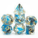 Twilight Haze - 7 Piece Polyhedral Dice Set + Dice Bag - Bea DnD Games