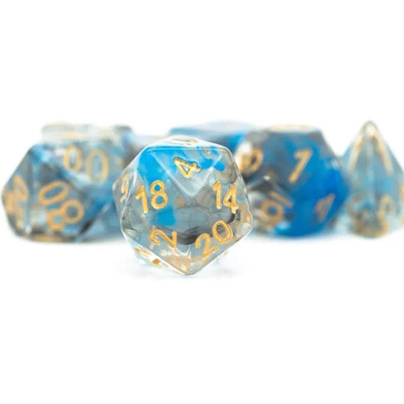 Twilight Haze - 7 Piece Polyhedral Dice Set + Dice Bag - Bea DnD Games