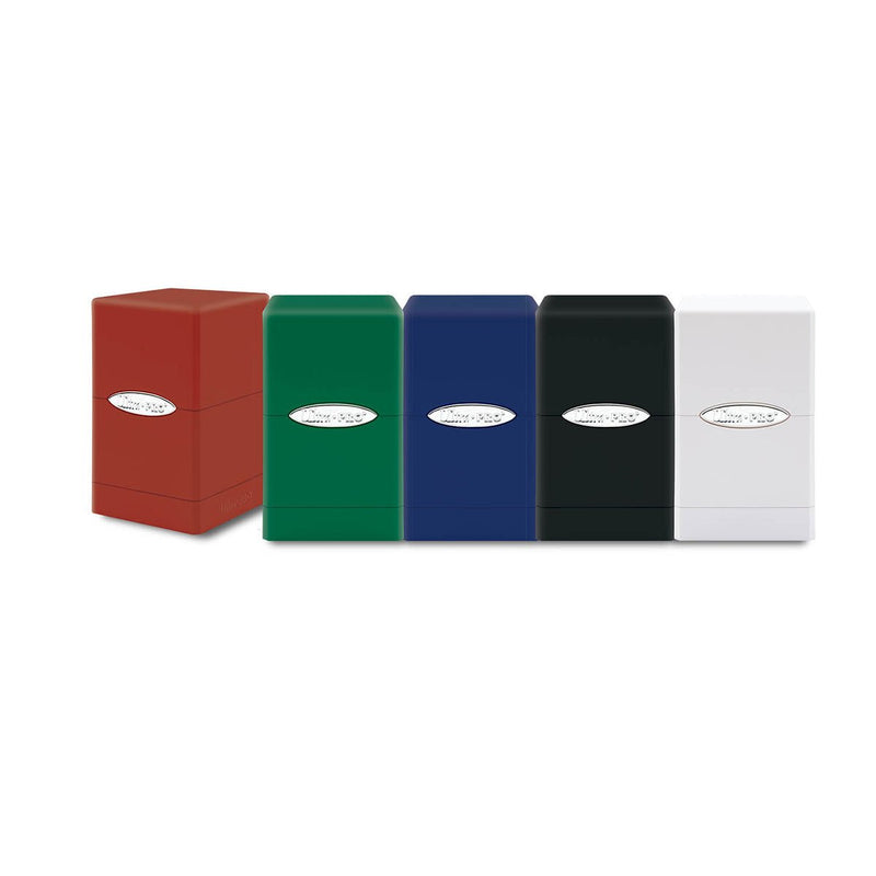 Ultra Pro Satin Tower Deck Box, Set of 5 (Red, Green, Blue, Black & White) - Bea DnD Games