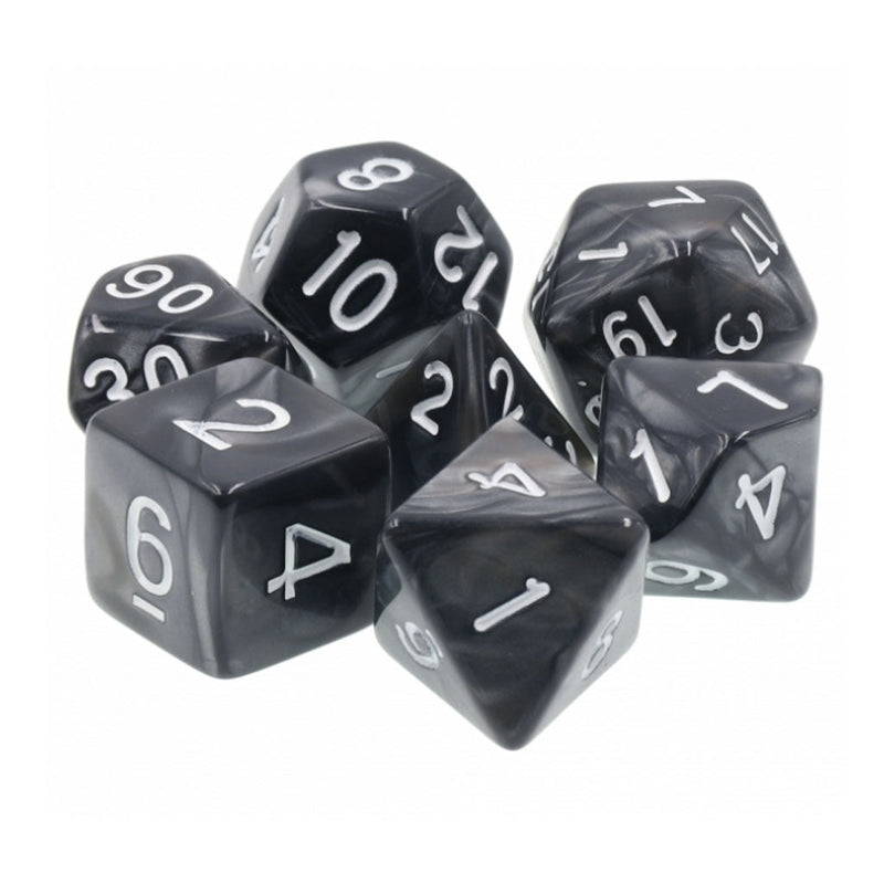 Underdark Armour - 7 Piece Polyhedral Dice Set + Dice Bag - Bea DnD Games