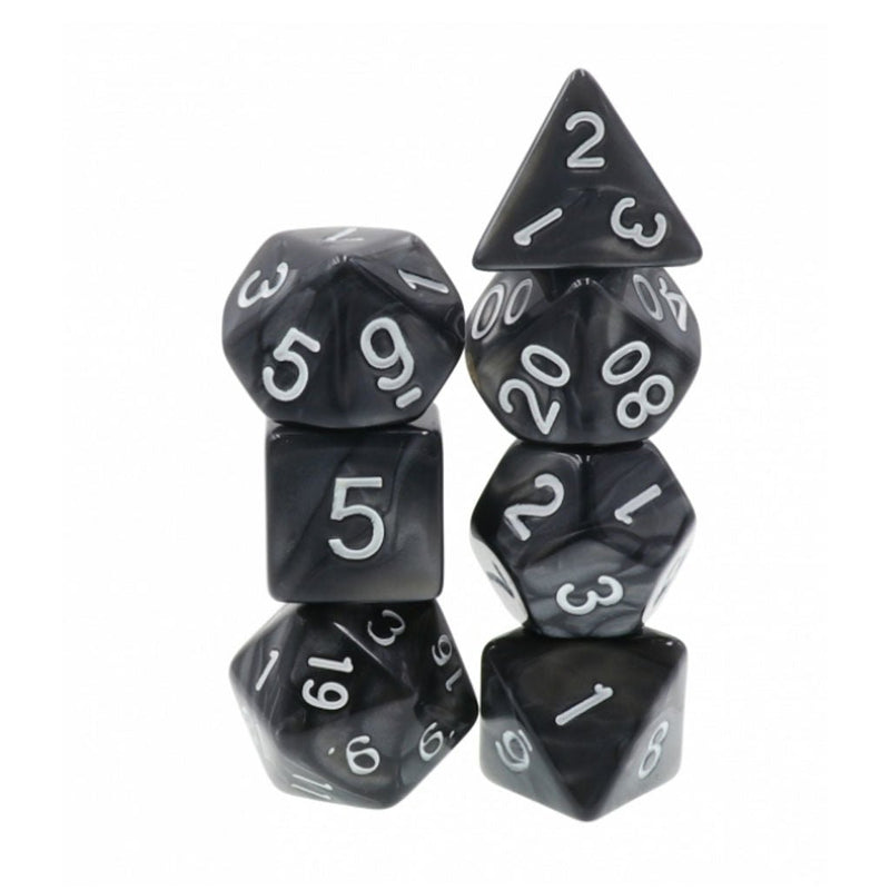 Underdark Armour - 7 Piece Polyhedral Dice Set + Dice Bag - Bea DnD Games
