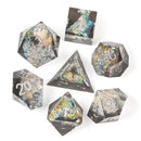 Underdark Secrets - Handcrafted Sharp Edge Dice Set & Dice Case - Bea DnD Games