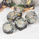 Underdark Secrets - Handcrafted Sharp Edge Dice Set & Dice Case - Bea DnD Games