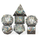 Underdark Secrets - Handcrafted Sharp Edge Dice Set & Dice Case - Bea DnD Games