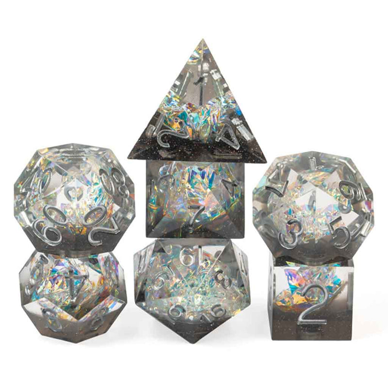 Underdark Secrets - Handcrafted Sharp Edge Dice Set & Dice Case - Bea DnD Games