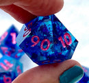 Underwater Party - New Zealand Made Handcrafted Dice Set by Tui Dice - Bea DnD Games