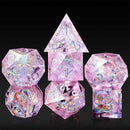 Unicorn Fever Dreams - Handcrafted Sharp Edge Dice Set & Dice Case - Bea DnD Games