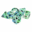 Unicorn Sea Kelp 7 Piece Polyhedral Dice Set + Dice Bag - Bea DnD Games