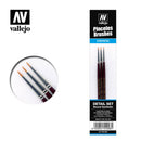 Vallejo Brushes - Detail Brush Set (Sizes 4/0, 3/0 and 2/0) - Bea DnD Games