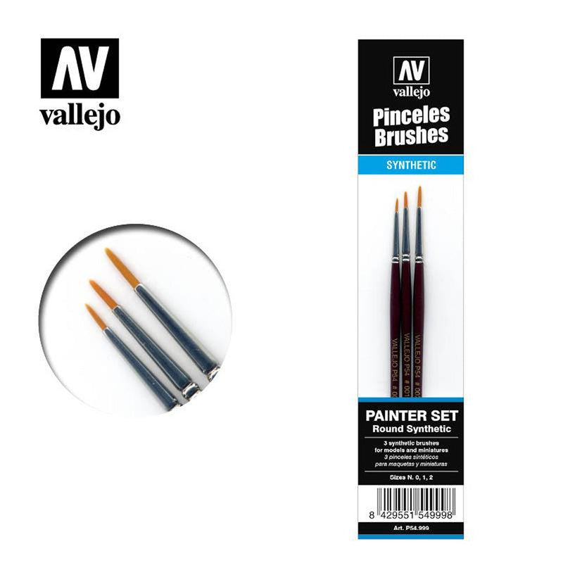 Vallejo Brushes - Painter Brush Set (0, 1 and 2) - Bea DnD Games