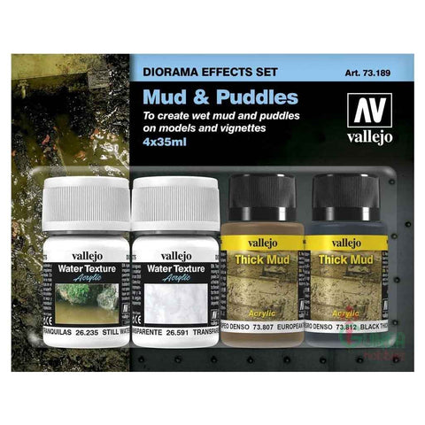 Vallejo Diorama Effects - Set Mud & Puddles (4) 35ml - Bea DnD Games