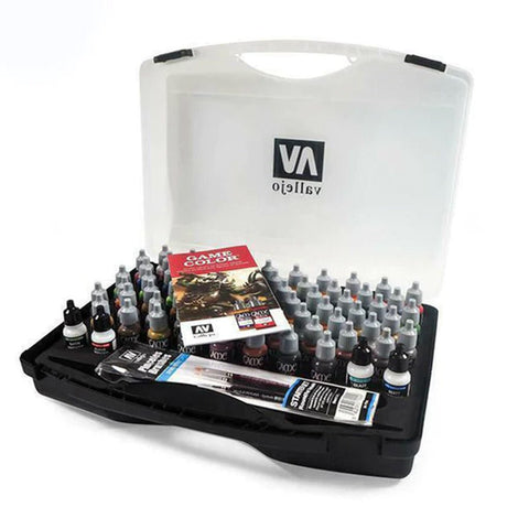 Vallejo Game Colour - 72 Basic Colours Set with Plastic Case (with Free Brushes) - Bea DnD Games
