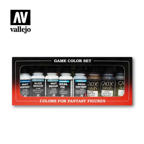 Vallejo Game Colour - Washes and Auxiliaries - 8 Colour Set - Bea DnD Games