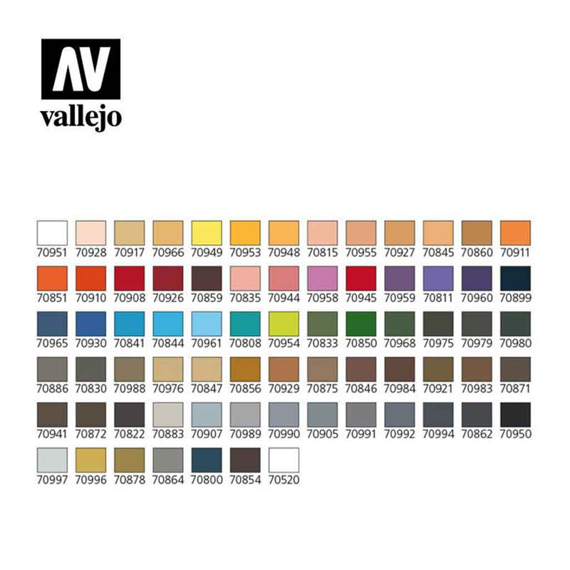 Vallejo Model Colour 72 Paint Case (with Free brushes) - Bea DnD Games