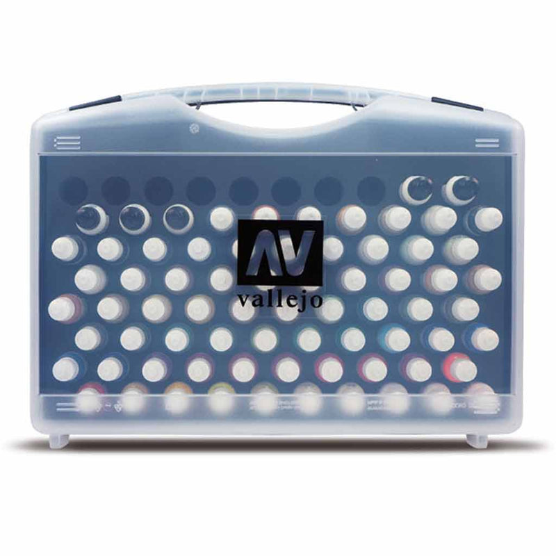 Vallejo Model Colour - set 72 Basic colours + Brushes Plastic Case Set - Bea DnD Games
