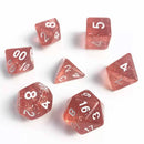 Vampires Kiss - 7 Piece Polyhedral Dice Set + Dice Bag - Bea DnD Games