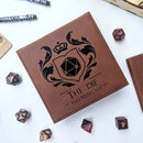 Vegan Leather North to South Designs Dice Case (The Die Has Been Cast) - Bea DnD Games