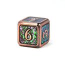 'Very Cool Dice' 7 Piece Metal Polyhedral Dice Set & Dice Case - Bea DnD Games